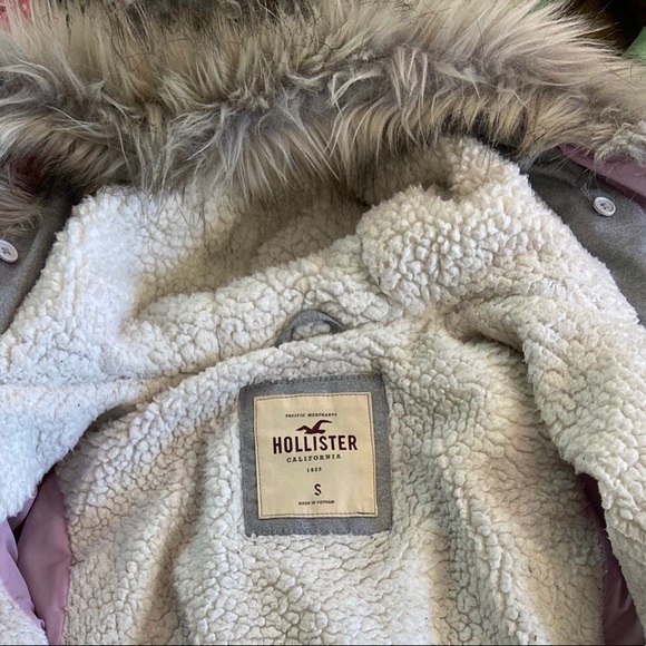 Hollister Parka with Sherpa Lining & Removable Hood Faux Fur - Picture 5 of 14